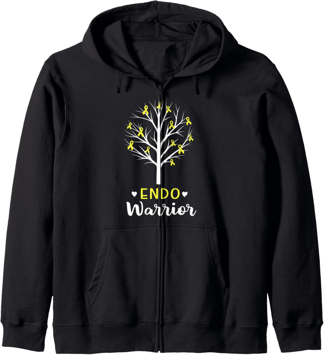 Endo Warrior Endometriosis Awareness Month Gelbes Band Kapuzenjacke