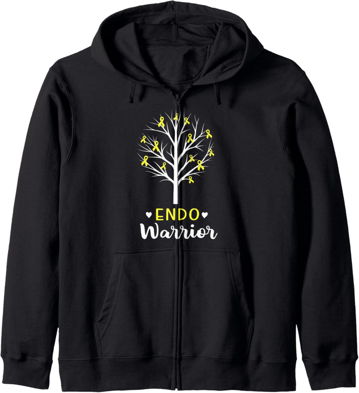 Endo Warrior Endometriosis Awareness Month Gelbes Band Kapuzenjacke