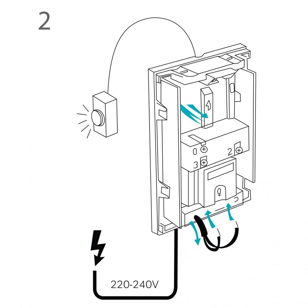 Kabelgebundene Türklingel mit integriertem Transformator Single, Single