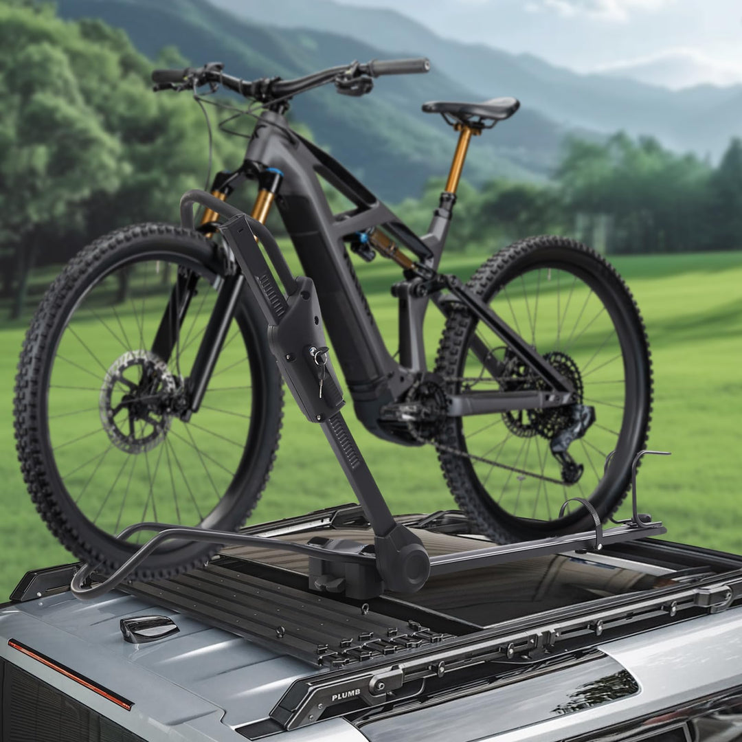 Fahrradträger Autodach 1 Bike Universal Dachmontage Doppelte Diebstahlsicherung 4 Punkt Fixierung Hö