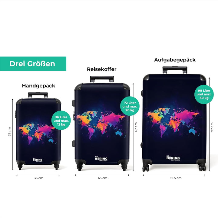 Koffer XL Gross 77x51.5x28 cm Reisekoffer mit Rollen Leicht Trolley grosser Hartschalenkoffer Rollko