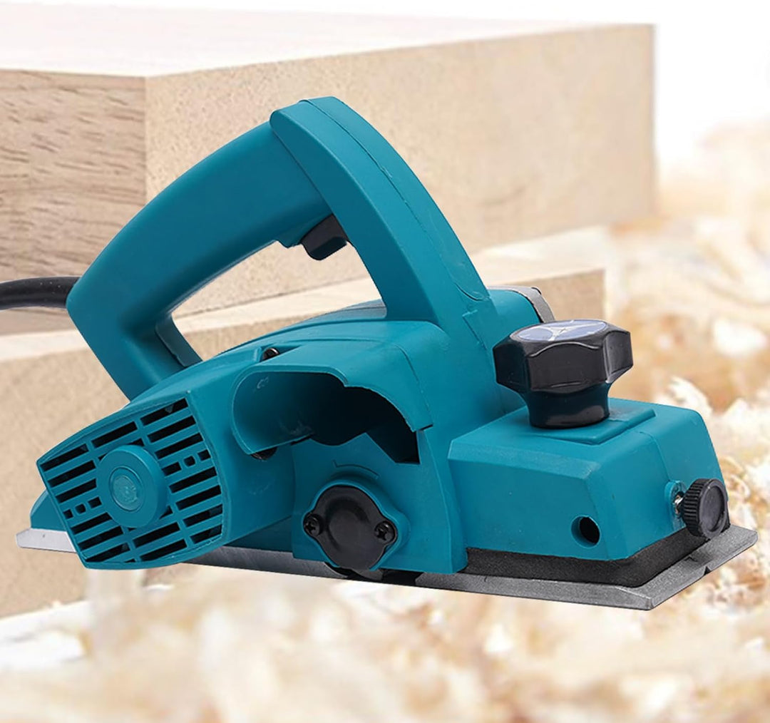 Elektrischer Hobel 800W, 16000 U/min Elektro-Hobelmaschine mit 82mm Hobelmesser, 1–2mm Tiefeneinstel