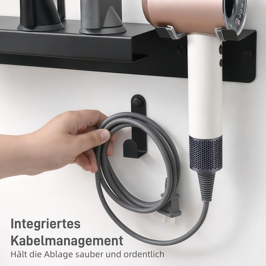 Dyson Föhn Halterung, Föhn Halterung Ohne Bohren für Dyson, Haartrocknerhalter Ohne Bohren aus Edels