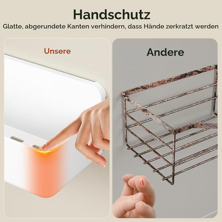 Orimade Duschablage ohne Bohren-Duschregal 4 Stück,Shampoo Halterung für Dusche Grosse Kapazität,Bad