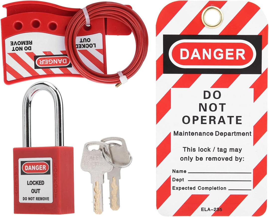 Lockout Tagout Lock Kit Elektrisches Lockout/TAGOUT KIT Lockout Lock Set mit Vorhängeschloss Warnsch