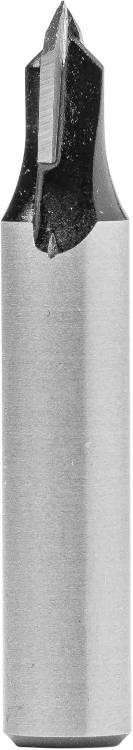 ENT 12044 V-Nutfräser und Schriftenfräser HW, Schaft (S) 8 mm, Durchmesser (D) 6,35 mm, NL 9,5 mm, E
