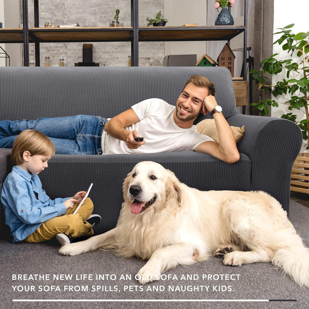 Deconovo Sofabezug Sofa Überzug Sofaüberwurf Cover Sesselbezug Sofahusse Abdeckung Super Elastisch S