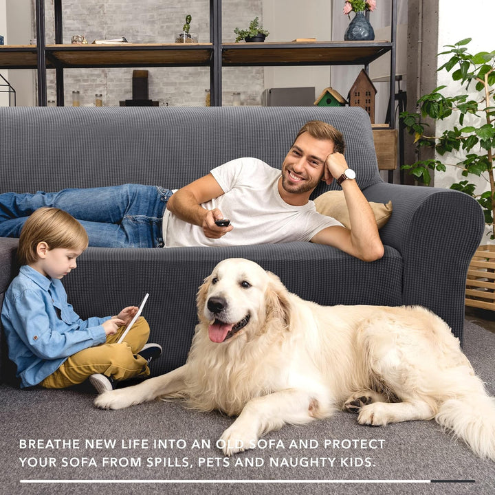 Deconovo Sofabezug Sofa Überzug Sofaüberwurf Cover Sesselbezug Sofahusse Abdeckung Super Elastisch S