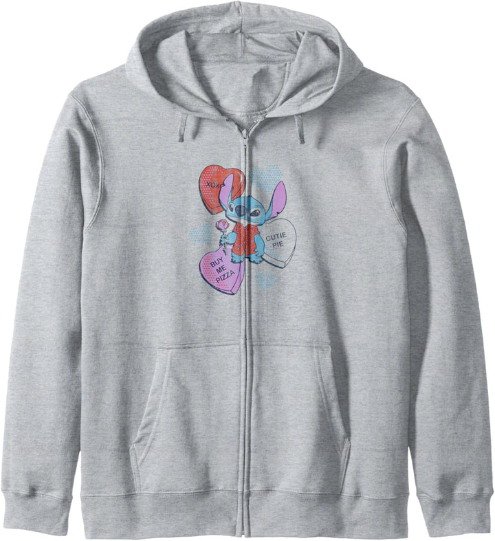 Disney Lilo & Stitch Valentinstag Candy Hearts & Flowers Kapuzenjacke