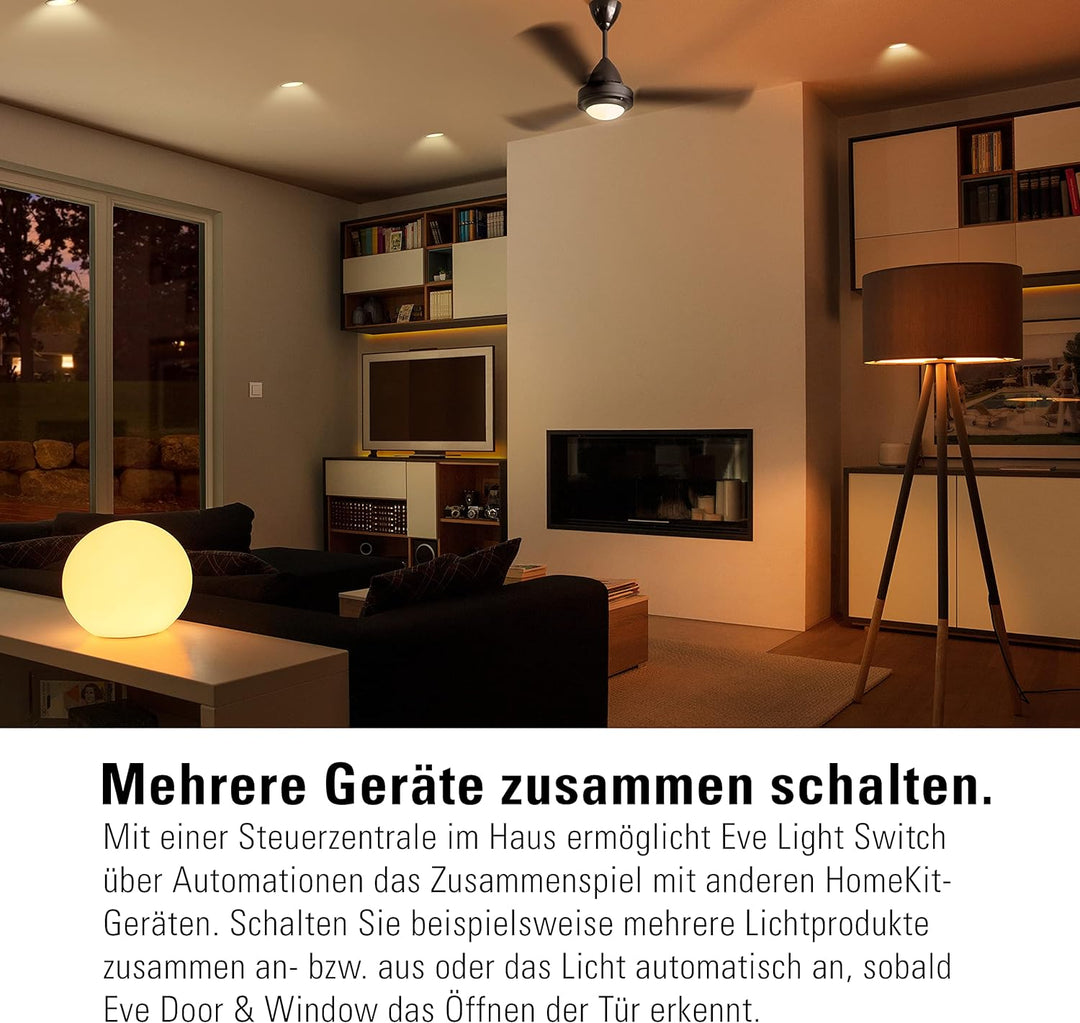Eve Thread Starter Kit Lichtsteuerung (Eve Light Switch + Eve Door & Window), Weiss Set Smarte Licht