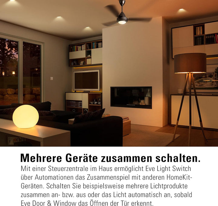 Eve Thread Starter Kit Lichtsteuerung (Eve Light Switch + Eve Door & Window), Weiss Set Smarte Licht