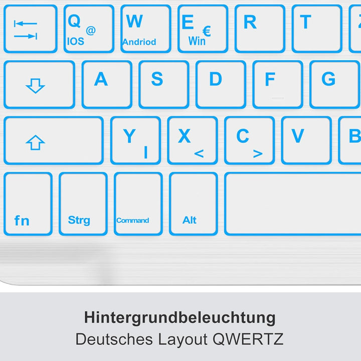 Für iPad Air 11 (2026/2025/2024) (M4/M3/M2) Hülle mit Keyboard, Beleuchtete Tastatur mit 7 Farben, B