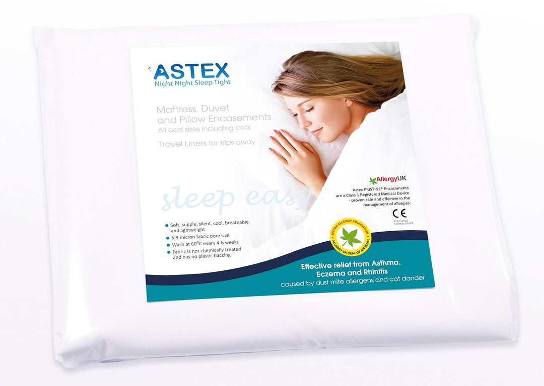 Anti-Hausstaubmilbenallergie-Kissenüberzug von Astex Pristine, DoppelpackEmpfohlen von Allergy UK.