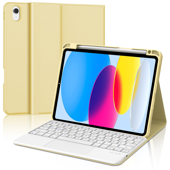 IVEOPPE Hülle mit Tastatur für iPad A16 11 Generation 2025/10 Generation 2022, Bluetooth Magnetische