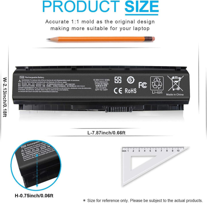 New 62Wh PA06 Laptop Akku für HP Omen 17-w000 17-w200 w053dx w033dx w043dx w041nd w012ng w202nv w220