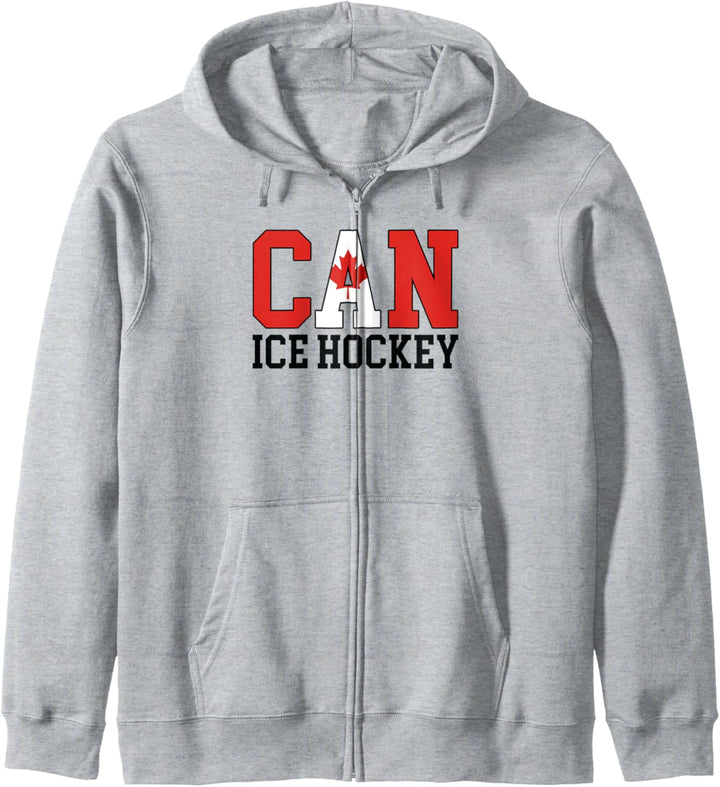 Kanada Flagge Hockeyspieler - Kanadische CAN Eishockey Kapuzenjacke