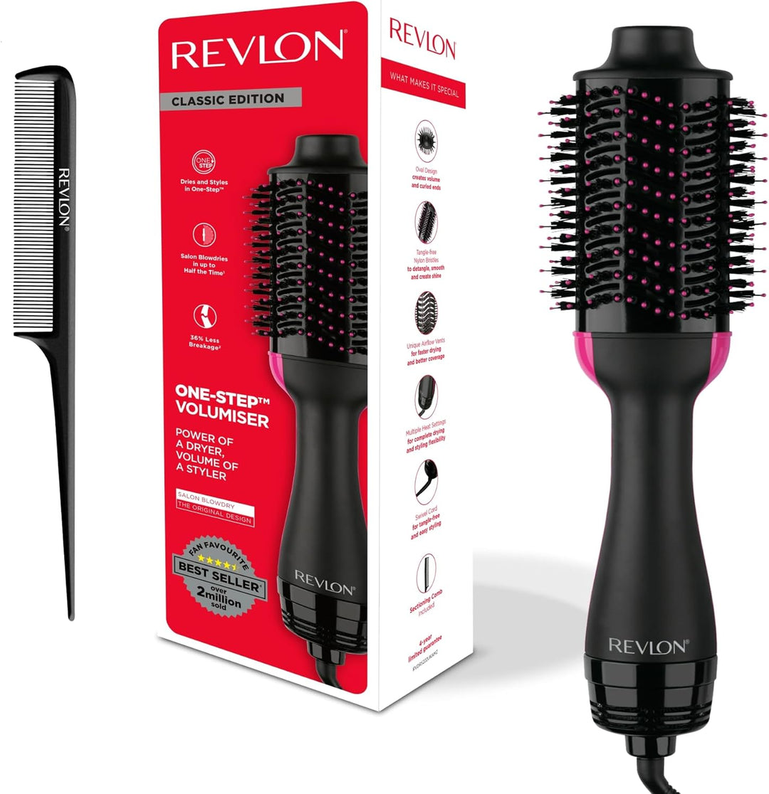 Revlon RVDR5222 Salon One-StepTM Haartrockner und Volumiser mit Kamm zum Abteilen Original mit Kamm