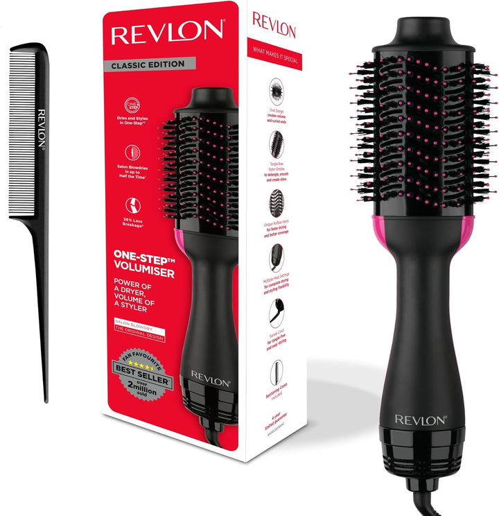Revlon RVDR5222 Salon One-StepTM Haartrockner und Volumiser mit Kamm zum Abteilen Original mit Kamm