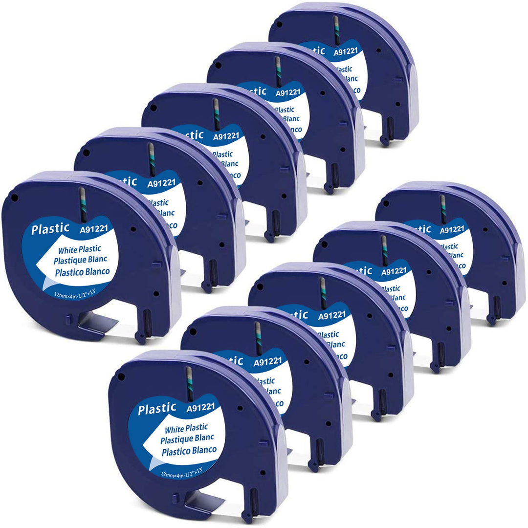 MarkField Kompatible Etikettenband als Ersatz für Dymo Letratag Kunststoff Schriftband 91221 S072166