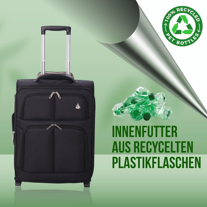 Aerolite Erweiterbar 55x40x20 auf 55x40x23 Lufthansa Eurowings 2024 Eco Handgepäck Bordgepäck mit 2