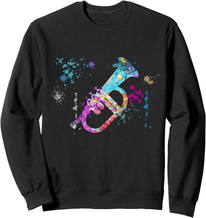 Flügelhorn Instrument Silhouette Flügelhorn Sweatshirt