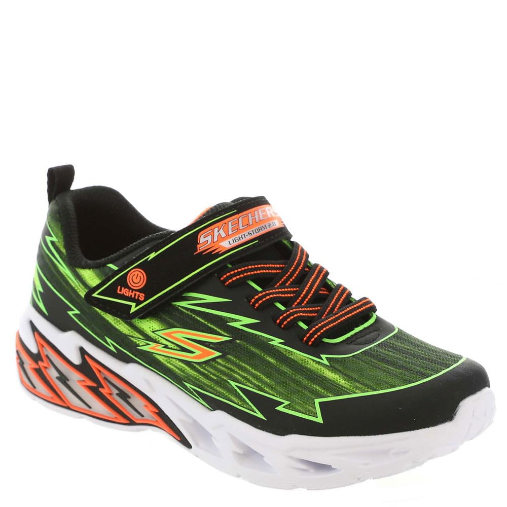 Skechers Jungen Light Storm 2.0 Sneaker 31 EU Schwarz Limettengrün, 31 EU Schwarz Limettengrün