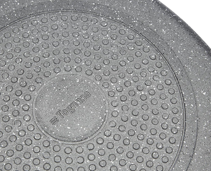 Tognana wi758bcamnf Grill Quadra mit Griff faltbar Mythos, Aluminium, Grau Marble