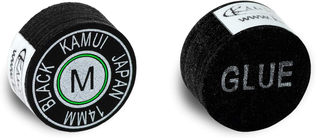 KAMUI Billardqueue-Spitze, laminiert, Schwarz, 1 Stück Medium (4 14 mm, Medium (4 14 mm