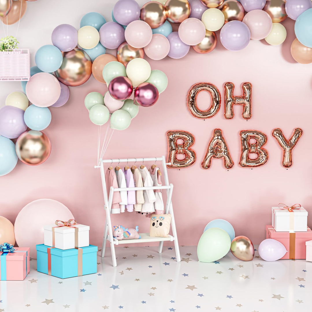 BAMBOOHOMIE Baby-Kleiderständer für Babyshower, Haustiere und Puppen, Baby-Kleiderständer mit Ablage