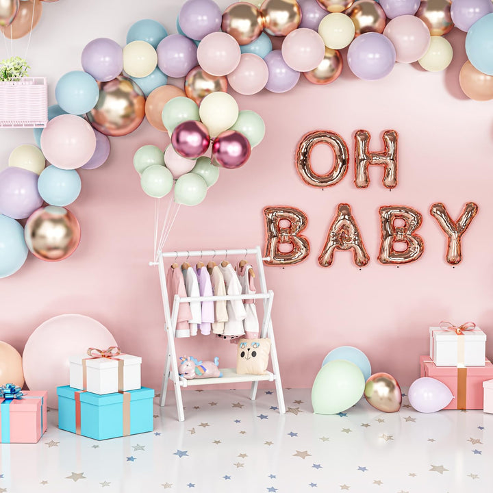 BAMBOOHOMIE Baby-Kleiderständer für Babyshower, Haustiere und Puppen, Baby-Kleiderständer mit Ablage
