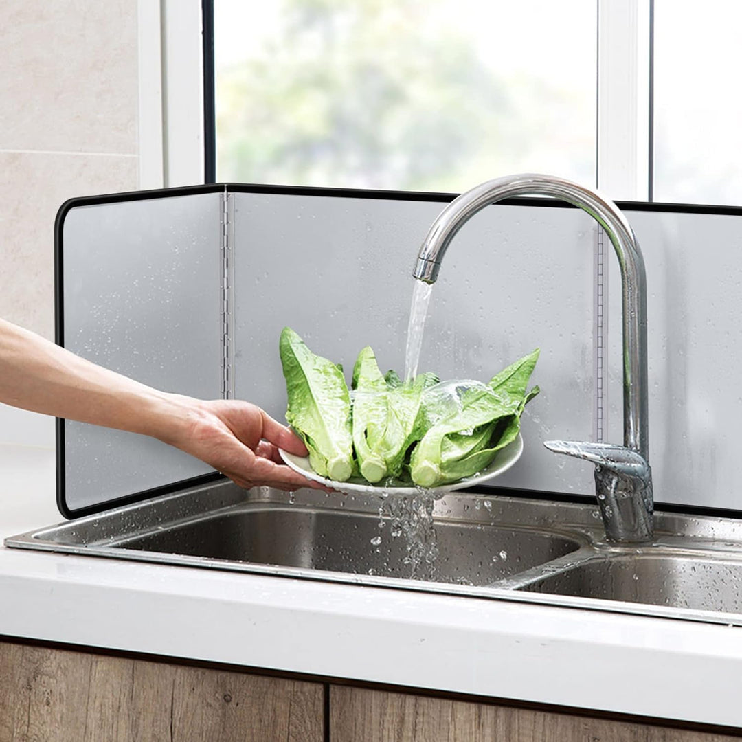 hicoosee Spritzschutz Faltbar Herd, Küchen-Spritzplatte, Spritzschutz für Pfannen, Antihaftbeschicht