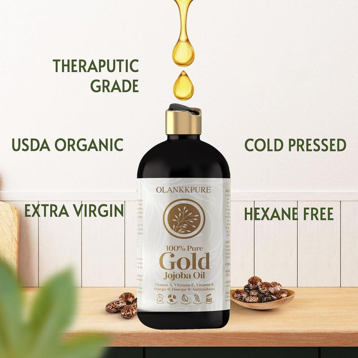 Jojobaöl naturrein &amp; kaltgepresst – 473 ml Bio-Jojoba Öl (100% rein, unraffiniert, hautverträglich)