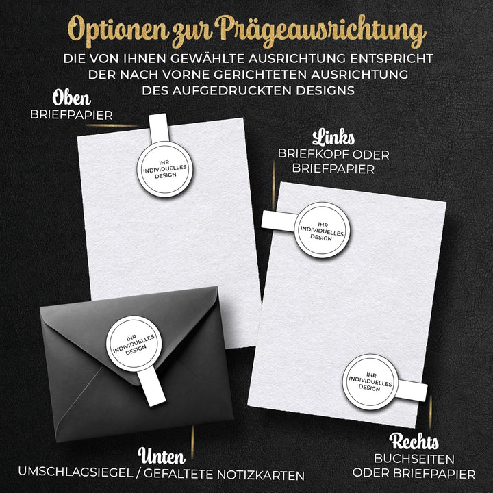 JUST REFINE® Prägestempel Personalisiert – Initialen Prägezange für Papier: Ideal für Geschenke & Ei