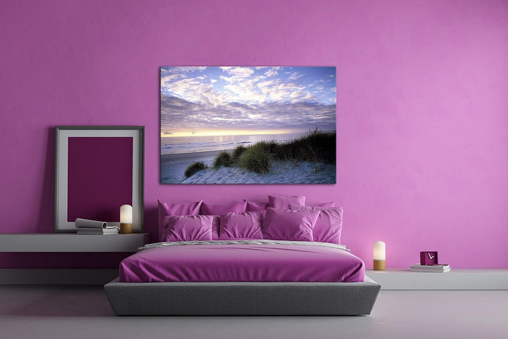 deyoli grandioser Strand Format: 100x70 als Leinwandbild, Motiv fertig gerahmt auf Echtholzrahmen, H