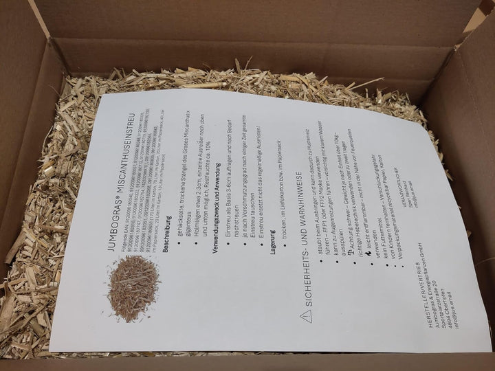 Kleintier-Einstreu Häckselgut Häcksel aus Miscanthus/Elefantengras für Hasen Kaninchen Maus Vogel Me