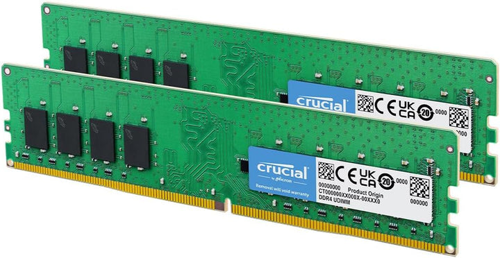Crucial RAM 32GB (2x16GB) DDR4 3200MHz CL22 (2933MHz oder 2666MHz) Desktop Arbeitsspeicher Kit CT2K1