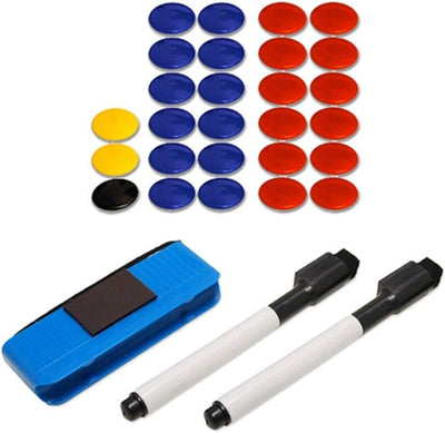 Holzsammlung Profi Coaches Whiteboard Tragbar Taktiktafel für Fussball mit Magnete, Stifte und Radie