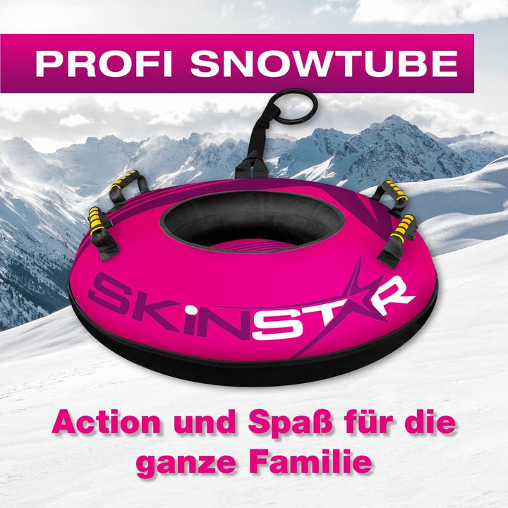 SkinStar Aufblasbare Schlitten Snow Tube Schlitten Bob Rodel Reifen Schneereifen Snowtube mit Griffe