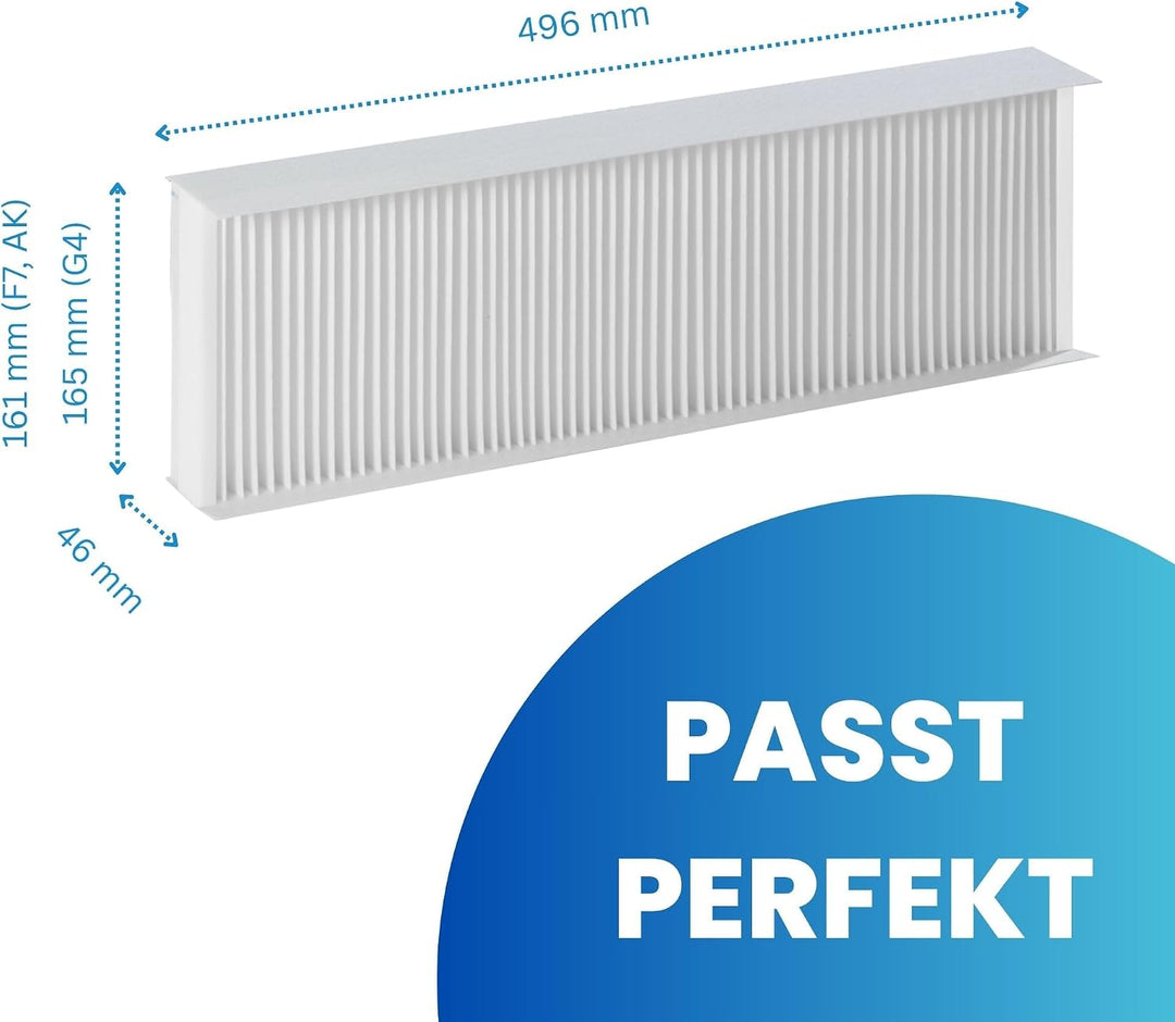FILTERCAPS Ersatzfilter für Vaillant RecoVAIR 260, 360 Ersatzfilterset G4+F7 AKTIVKOHLE, Ersetzt Fil