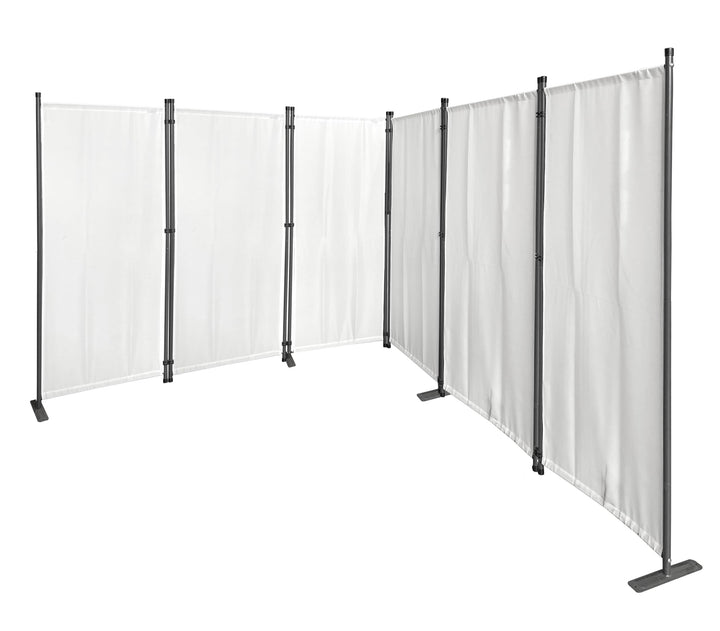 QUICK STAR Paravent 6 Teilig 340x165cm Stoff Raumteiler Trennwand Balkon Sichtschutz Stellwand Faltb