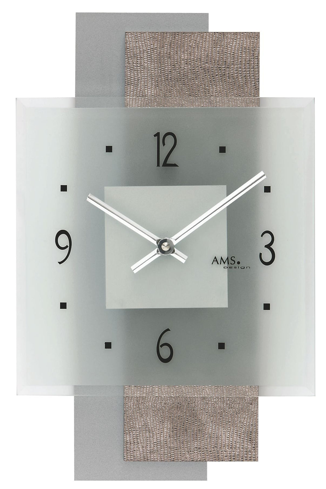 AMS Moderne Wanduhr mit Quartzwerk, batteriebetrieben Presto- 9443