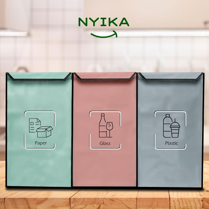 NYIKA Recycling System - Altglas Sammelbehälter - Pfandflaschen Aufbewahrung - Leergut Sammelbehälte