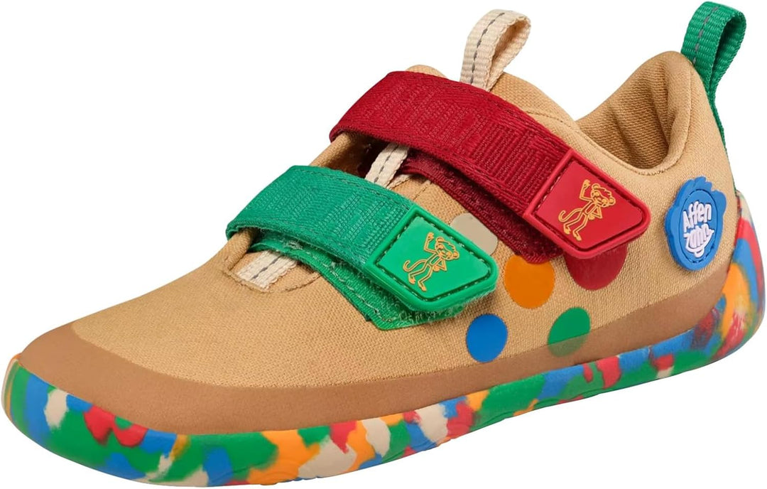 Affenzahn Barfussschuh Baumwolle Lucky Klettverschluss Vegan rutschfest Flexibel für den Sommer in G