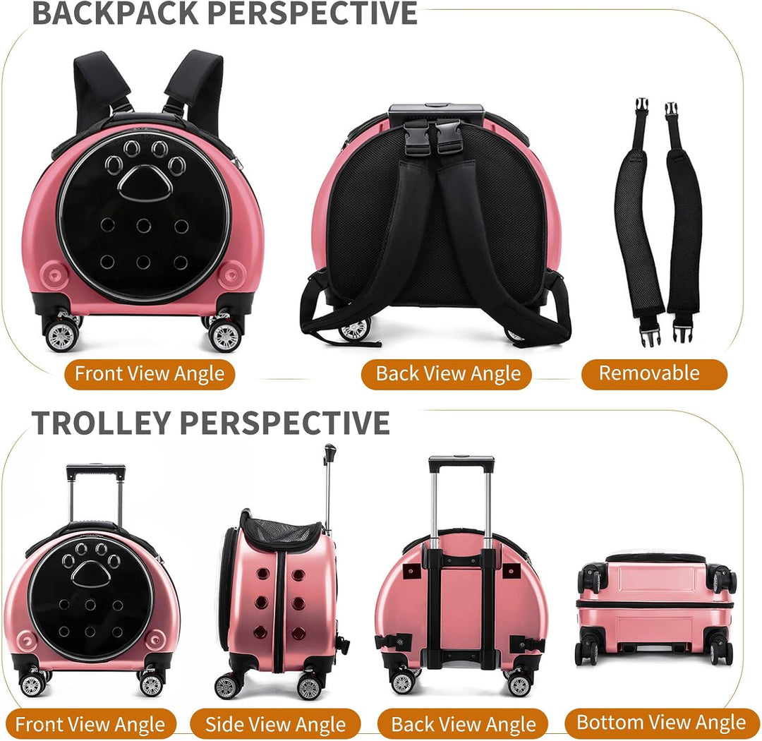 PETCUTE Haustier Rucksack,Faltbare Haustier-Tragerucksack Bis 7.5 Kg mit Herausnehmbarer Matte,Gute