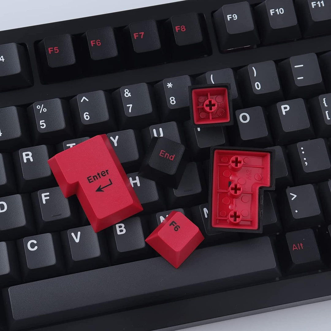 JakeTsai Keycaps, 172 Keys Cherry Profile Double Shot Keycaps Set with 2.75u, 3u, 6.25u and 7u Space