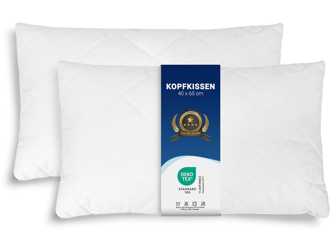 ZOLLNER 2er Set Kissen, Kissenfüllung, 40x65 cm, mit Reissverschluss 40 x 65 cm, 40 x 65 cm