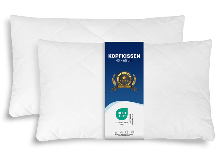 ZOLLNER 2er Set Kissen, Kissenfüllung, 40x65 cm, mit Reissverschluss 40 x 65 cm, 40 x 65 cm