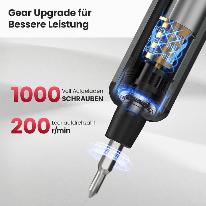 KAIWEETS Elektrischer Schraubendreher, 70 in 1 Schraubendreher Elektrisch Set mit 64 S2 Magnetischer