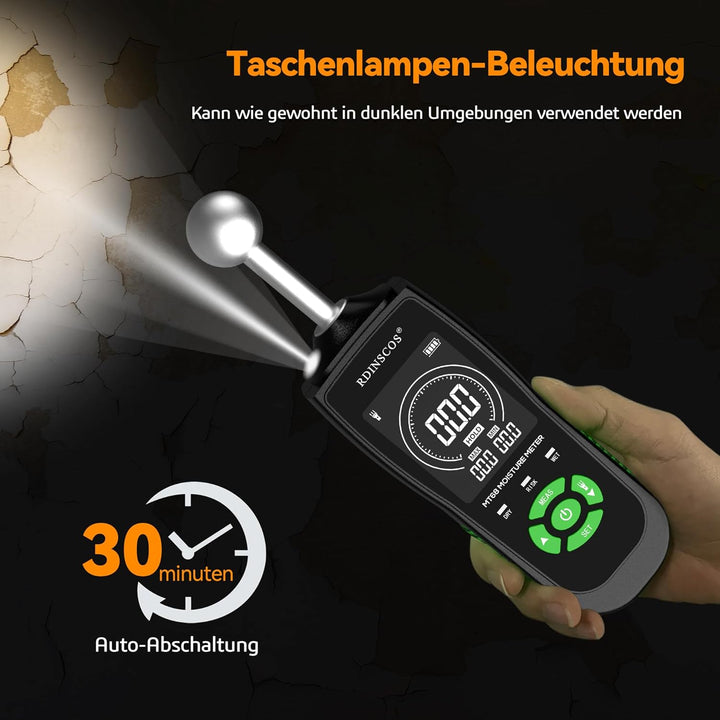 Feuchtigkeitsmessgerät Wand RDINSCOS Feuchtemessgerät Mauerwerk Feuchtigkeitsmesser Wand für Wände H