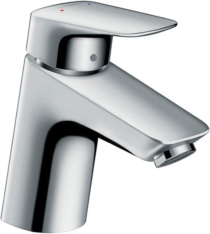hansgrohe Wasserhahn Logis (Armatur mit Auslauf Höhe 70mm und Push-Open Ablaufgarnitur) Chrom Chrom